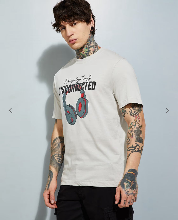 Men Cotton Stylised Fit T-Shirt