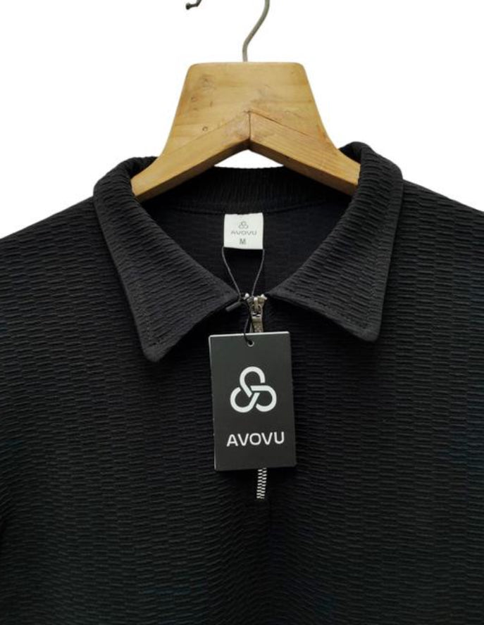 Trendy Self-Design BLACK T-Shirt – Everyday Casual Wear